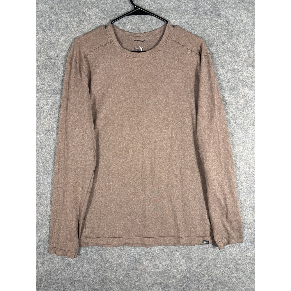 REI Co-Op T Shirt Tee Mens L Long Sleeve Heather Brown‎ Active